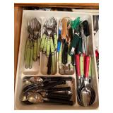 Collection of Kitchen Utensils and Silverware Set