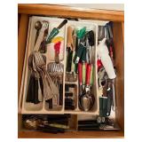 Collection of Kitchen Utensils and Silverware Set