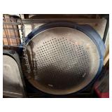 Assorted Kitchenware Collection Including Drip Pans and Cooling Racks
