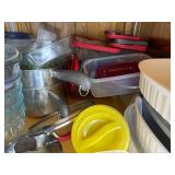 Collection of Assorted Glass and Plastic Food Storage Containers