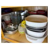 Collection of Assorted Glass and Plastic Food Storage Containers