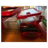 Collection of Assorted Glass and Plastic Food Storage Containers