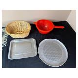 Collection of Kitchen Accessories Including Trays and Baskets