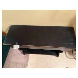 Black Wooden Console Table with Shelf