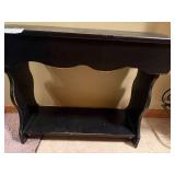 Black Wooden Console Table with Shelf