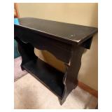 Black Wooden Console Table with Shelf
