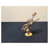 Collection of Crystal and Gold Miniatures with Cut Glass Centerpiece