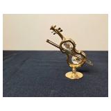 Collection of Crystal and Gold Miniatures with Cut Glass Centerpiece