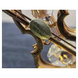 Collection of Crystal and Gold Miniatures with Cut Glass Centerpiece