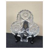 Collection of Crystal Decorative Pieces: Violin, Small Pitcher Set, Decorative Plate