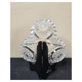 Collection of Crystal Decorative Pieces: Violin, Small Pitcher Set, Decorative Plate