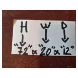 Wooden Curio Cabinet with Glass Shelves - contents NOT included