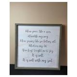 P. Graham Dunn Wooden Framed Wall Art with Inspirational Quote