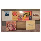 Collection of Vintage Vinyl Records Including Nat King Cole and Puccini