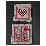 VTG Hand Carved (Elephant) Wooden Foldable Book Stand & Assorted Home Decor Collection Including Candles, Trinket Tray, and Decorative Plates