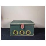 Vintage Table Lamp with Shade and Wooden Box Set