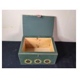 Vintage Table Lamp with Shade and Wooden Box Set