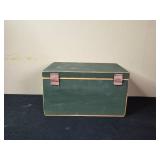 Vintage Table Lamp with Shade and Wooden Box Set