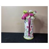 Decorative Floral Pitcher with Artificial Ivy Basket Arrangement
