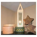 Rustic Decorative Set with Stars and Patterned Boxes