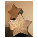 Rustic Decorative Set with Stars and Patterned Boxes