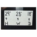 Black Wooden Nightstand with 3 Drawers