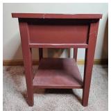 Wooden Nightstand with Single Drawer