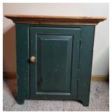 Rustic Wooden Cabinet with Single Door and Shelf