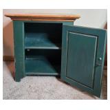 Rustic Wooden Cabinet with Single Door and Shelf