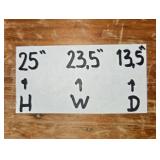 Rustic Wooden Cabinet with Single Door and Shelf