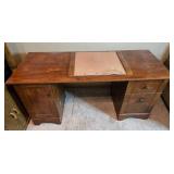 Wooden Office Desk with Storage and Drawers