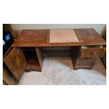 Wooden Office Desk with Storage and Drawers