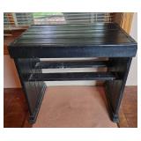 Black Wooden Step Stool with Dual Steps