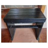 Black Wooden Step Stool with Dual Steps