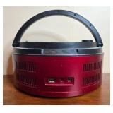 Insignia Portable CD Player with Red Speaker Base