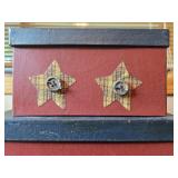 Set of 3 Decorative Nested Storage Boxes with Star Accents