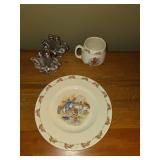 Collection of Vintage English Bone China Plates and Mug