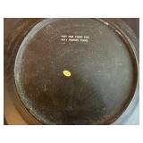 Vintage Red Goblet and Glass Candle Holders with Decorative Plate