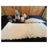 VTG Home Decor Collection: Lace Runner, Teapot, and More