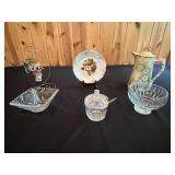 VTG Crystal and Porcelain Home Decor Items