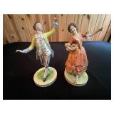 Dresden Figurines, VTG Collection of Porcelain Plates and Glass Bowl
