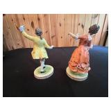 Dresden Figurines, VTG Collection of Porcelain Plates and Glass Bowl