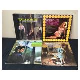 Collection of Vintage Vinyl Records Featuring Various Artists