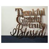 Set of 3 Rustic Home Decor Signs - Grateful & Thankful Themes
