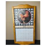 Rustic Wall Calendar and Canvas Sign Set with Farmhouse Theme