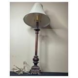 Decorative Table Lamp and P. Graham Dunn Wooden Wall Art