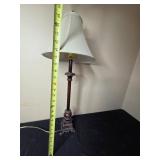 Decorative Table Lamp and P. Graham Dunn Wooden Wall Art