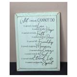 Inspirational Wall Decor Set: Clock, Plaque, and Psalm 91:4 Art