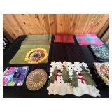 Collection of Assorted Holiday and Floral Table Linens & Placemats