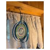 Set of 2 Hanging Wind Chimes with Glass Elements